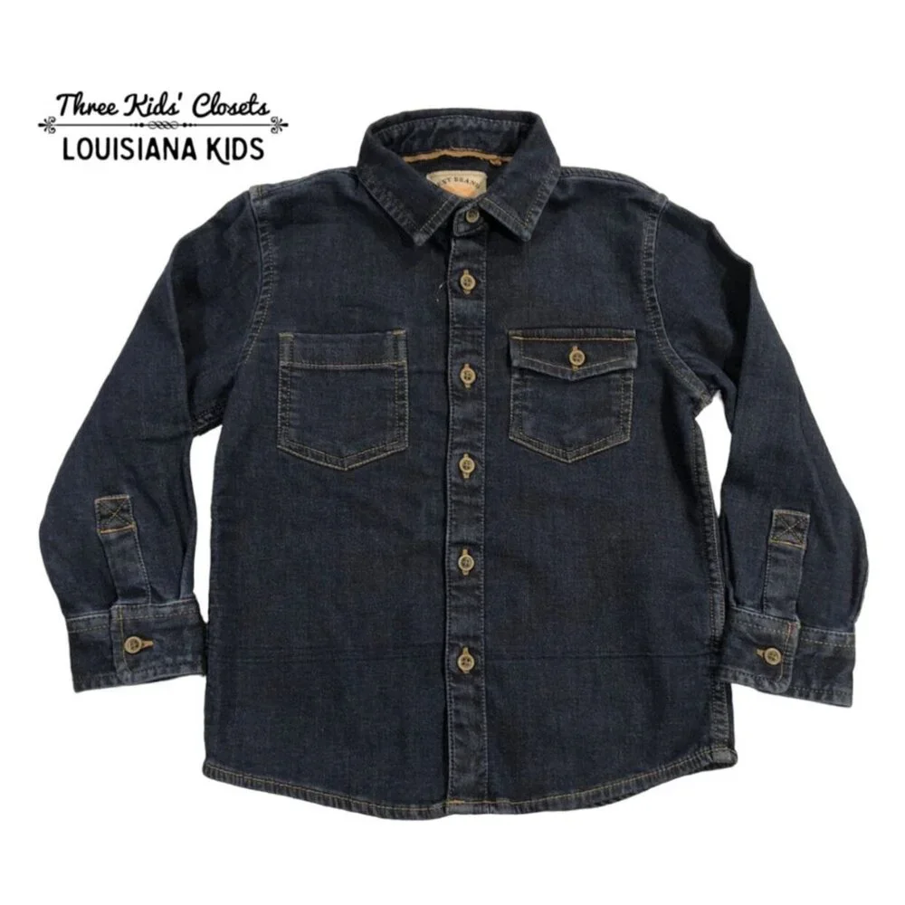 Next 3-4Y Chambray Denim Button Up Shirt